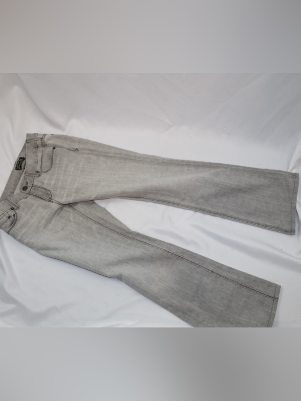 Seven 7 For All Mankind A Pocket Bootcut Jeans Light Gray Wash Size 28